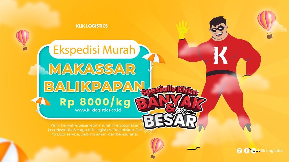 ekspedisi makassar balikpapan murah klik logistics