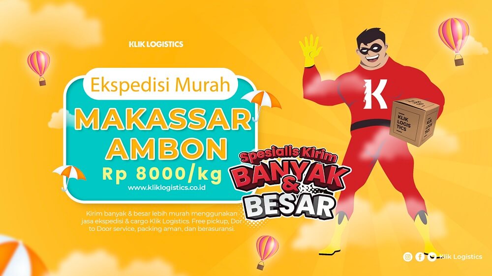 EKSPEDISI MAKASSAR AMBON KLIK LOGISTICS