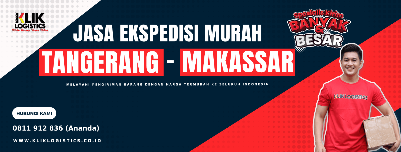 Ekspedisi Tangerang Makassar klik logistics paling murah