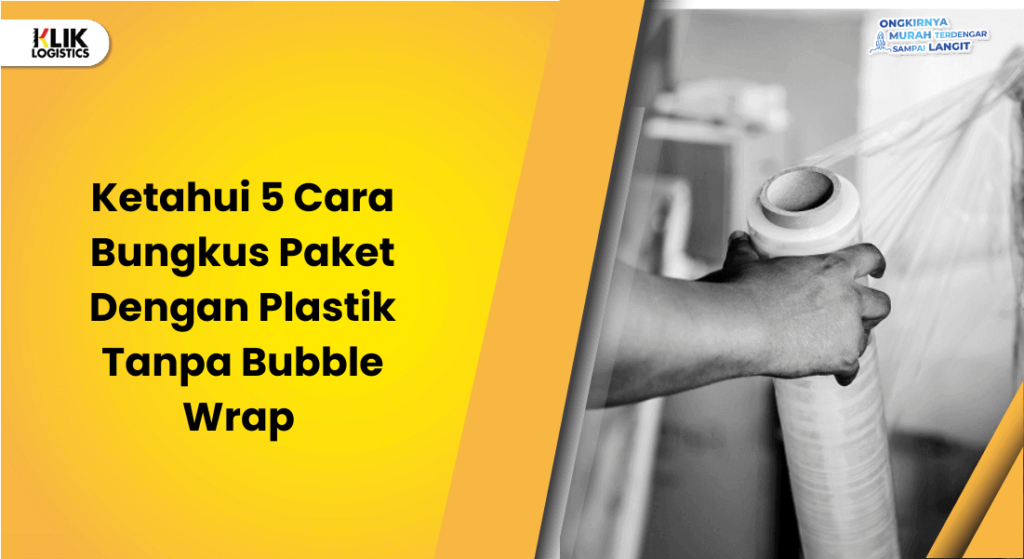 cara bungkus paket dengan plastik